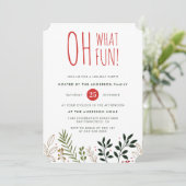 Oh Quel Amusant ! Invitation de fête de vacances b (Debout devant)