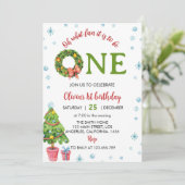 Oh Quel Amusant Noël Anniversaire Fête Invitation (Debout devant)