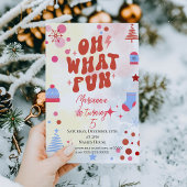 Oh Quel Amusant Noël Anniversaire Fête Invitation