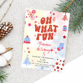 Oh Quel Amusant Noël Anniversaire Fête Invitation