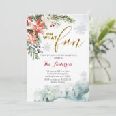 Oh Quel Amusant Noël Floral Invitation (Debout devant)