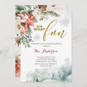 Oh Quel Amusant Noël Floral Invitation (Devant / Derrière)
