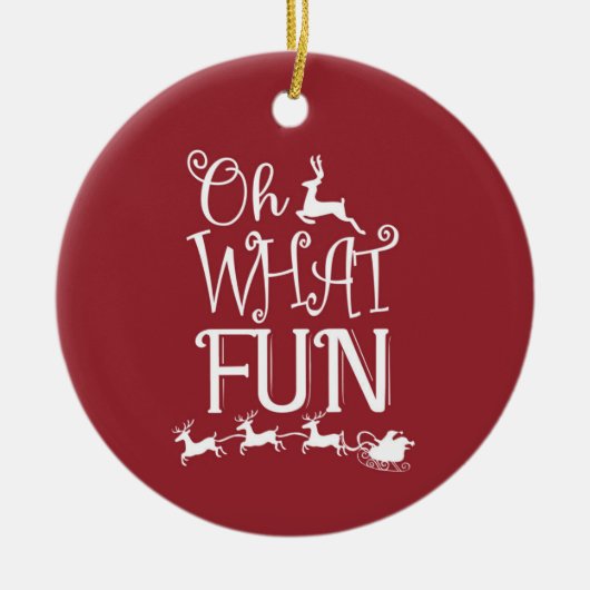 Oh Quel Amusant ! Ornement de Noël des rennes (Devant)