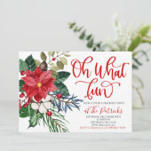 Oh Quel Amusant Poinsettia Party Invitation (Debout devant)