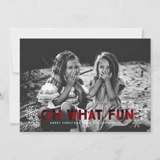 Oh Quel Amusant Red Buffalo a mis la carte de Noël (Devant)