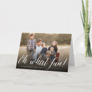 Oh quel amusement ! Carte photo simple de vacances
