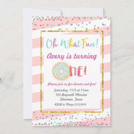 Oh Quel Amusement Invitation Anniversaire (Devant)