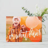 Oh Quel Carte photo Amusant Awesome White Script (Debout devant)