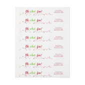 Oh, quel Étiquette de adresse amusant de Noël Wrap (Feuille)