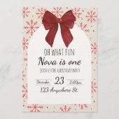 oh quel plaisir ! invitation pour un premier anniv (Devant)