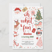 Oh quel plaisir Noël invitation anniversaire (Devant)