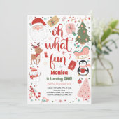 Oh quel plaisir Noël invitation anniversaire (Debout devant)