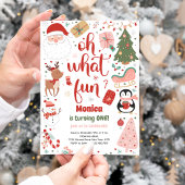 Oh quel plaisir Noël invitation anniversaire