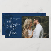 Oh Quelle Amusement Carte de Noël Bleue Lumineuse (Devant / Derrière)