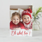 Oh, quelle carte de Noël rouge amusante | Festive (Debout devant)