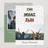 OH QUELLE DIVERTISSANTE Carte de voeux photo de va (Devant / Derrière)