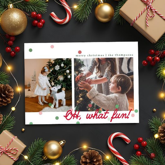 Oh, Quelle Fête Confettis Points- Carte de vacance