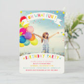 Oh Quelle Fête Invitation Anniversaire Fille aux C (Debout devant)