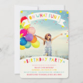 Oh Quelle Fête Invitation Anniversaire Fille aux C (Devant)