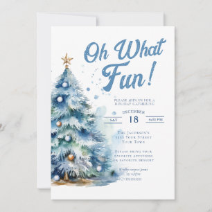 Oh Quelle Fête Invitation De Noël À L'aquarelle
