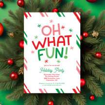 Oh Quelle Fun Holiday Party Invitation