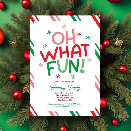 Oh Quelle Fun Holiday Party Invitation