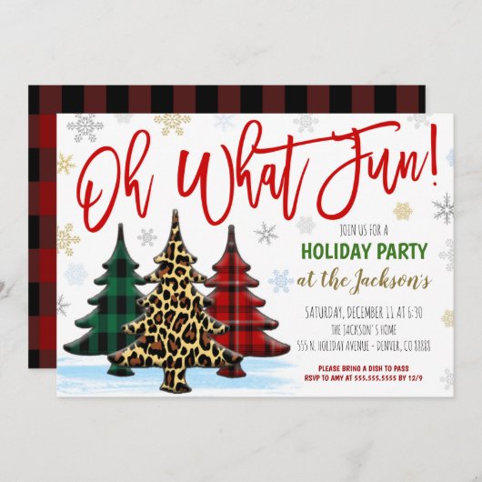 Oh Quelle Fun Noël Invitation (Devant / Derrière)