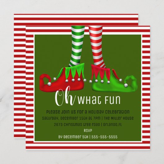 Oh, Quelle Fun Noël Invitation (Devant / Derrière)
