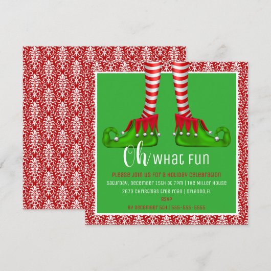 Oh, Quelle Fun Noël Invitation (Devant / Derrière)