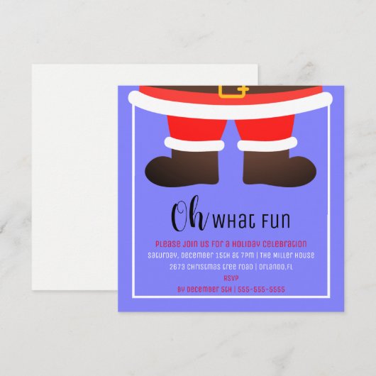 Oh, Quelle Fun Noël Invitation (Devant / Derrière)