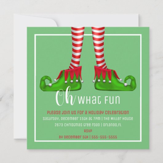 Oh, Quelle Fun Noël Invitation (Devant)
