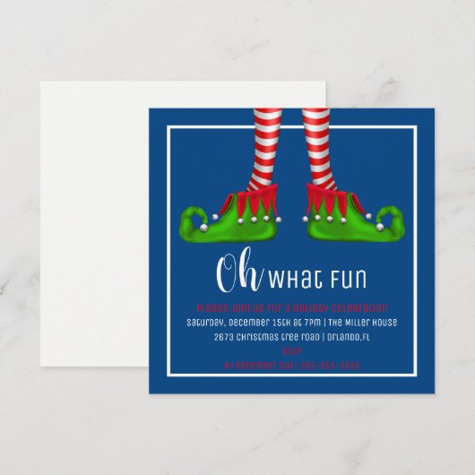 Oh, Quelle Fun Noël Invitation (Devant / Derrière)