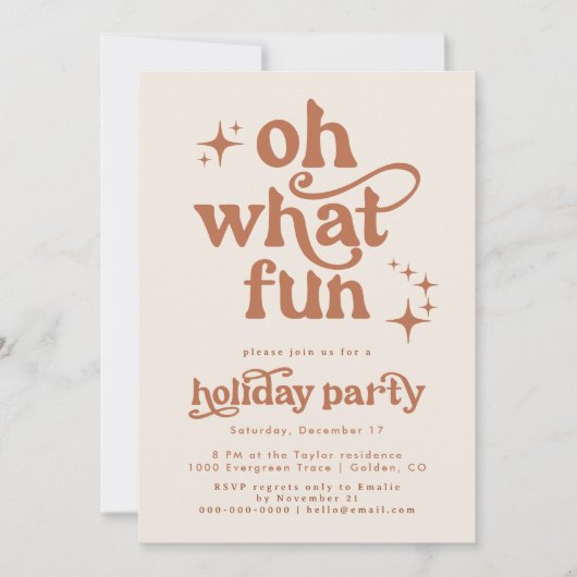 Oh Quelle Fun Noël Invitation (Devant)