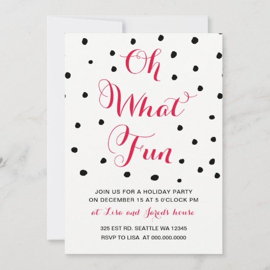 Oh quelle Fun vacances invitations fêtes (Devant)