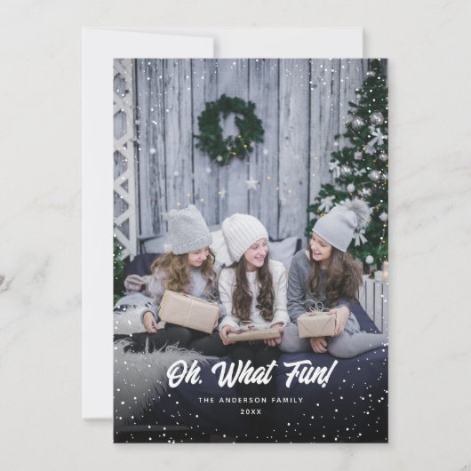 Oh, quelle photo amusante carte de Noël (Devant)