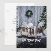 Oh, quelle photo amusante carte de Noël (Devant / Derrière)