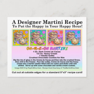 Oh-R-E-Oh Cookie Martini Recept Kaart Briefkaart