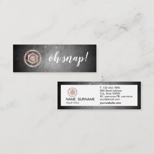 Oh rupture ! Carte de visite de photographe de (Devant / Derrière)