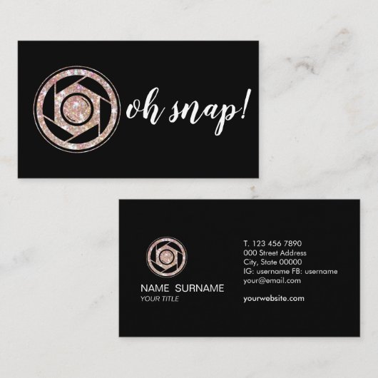 Oh rupture ! Carte de visite de photographe de (Devant / Derrière)