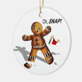 Oh rupture ! Ornement de Noël (blanc) (Gauche)