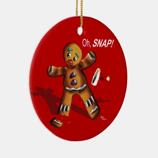 Oh rupture ! Ornement de Noël (rouge) (Droite)