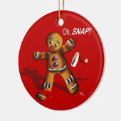 Oh rupture ! Ornement de Noël (rouge) (Gauche)