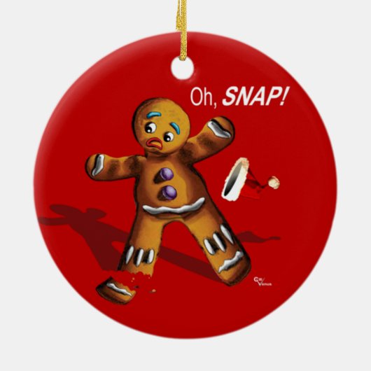 Oh rupture ! Ornement de Noël (rouge) (Dos)