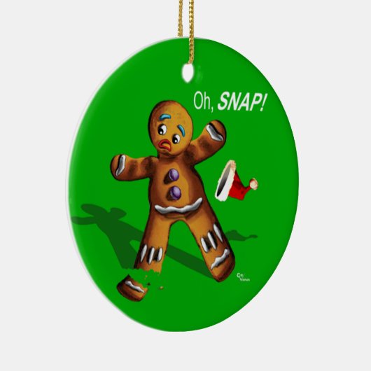 Oh rupture ! Ornement de Noël (vert) (Droite)