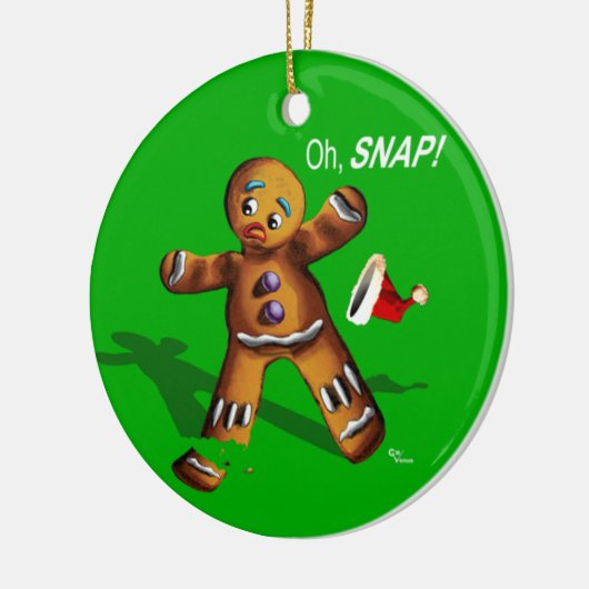 Oh rupture ! Ornement de Noël (vert) (Gauche)