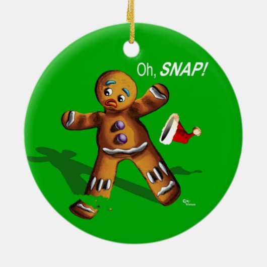 Oh rupture ! Ornement de Noël (vert) (Dos)