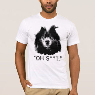 "OH S^^T" Grappig Pom Gezicht T-Shirt