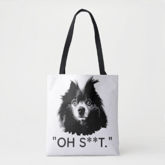 "OH S**T" Grappige Pom Tote Draagtas