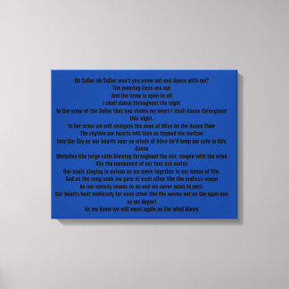 Oh Sailor Canvas Afdruk