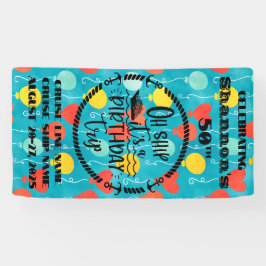 Oh schip het is een verjaardagsreis cruise deur spandoek